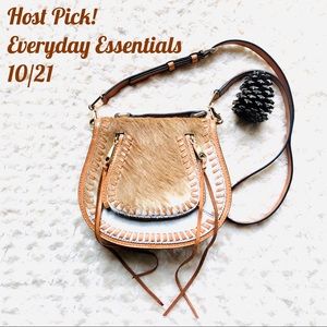 NWOT Rebecca Minkoff calfhair crossbody saddlebag